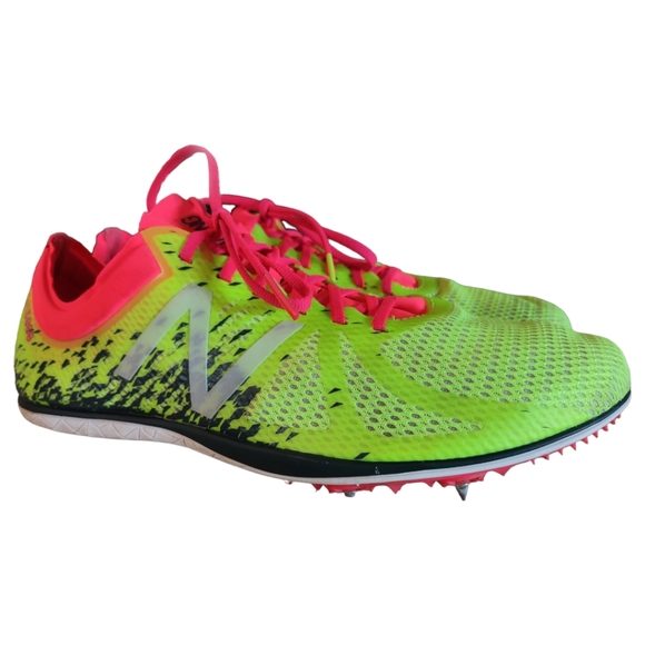 New Balance LD5000v4 Long Distance Women's Running Spikes Neon Yellow Pink Sz 10 - Picture 5 of 16